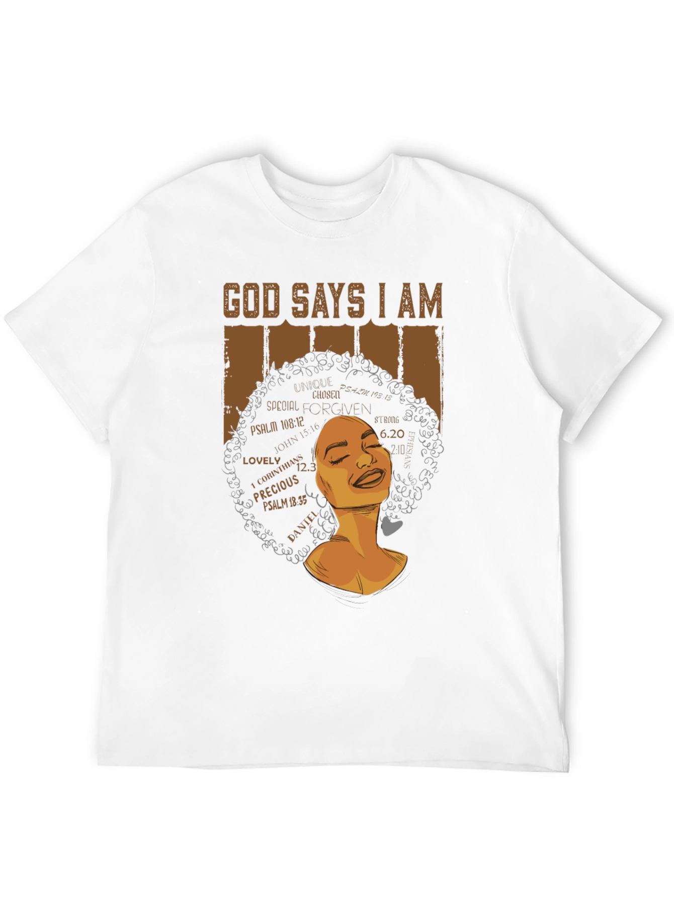God Says I Am T-Shirt - Black Graphic Tee