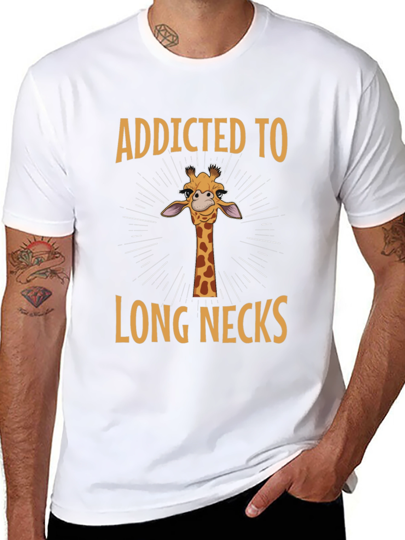 Addicted to Long Necks Giraffe T-Shirt
