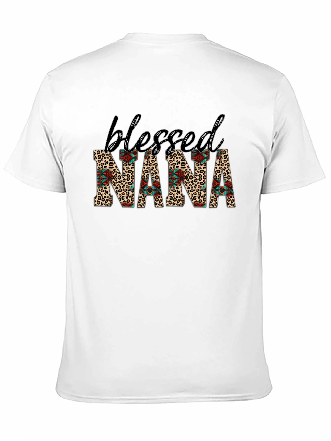 Blessed Nana Graphic Tee - Leopard Print