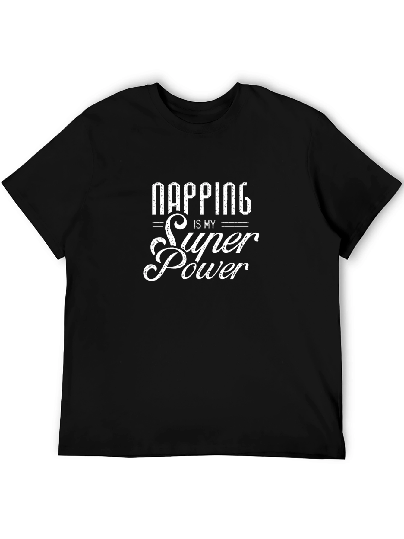 Napping is My Super Power Black T-Shirt