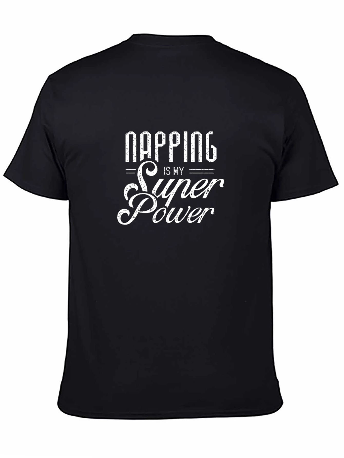 Napping is My Super Power Black T-Shirt