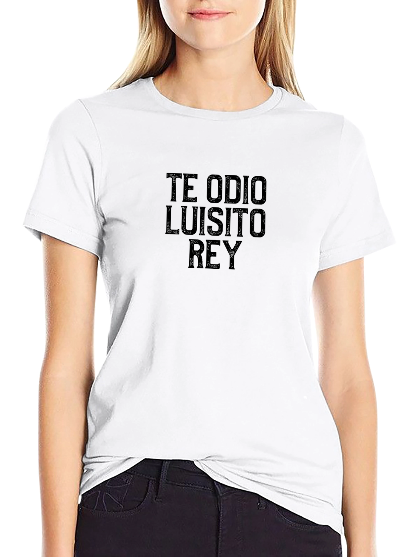 Te Odio Luisito Rey Black T-Shirt