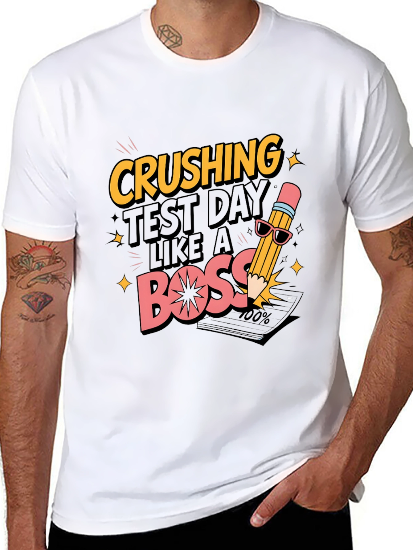 Crushing Test Day Like A Boss Black T-Shirt