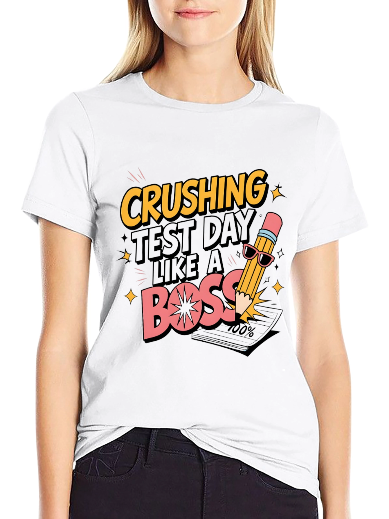 Crushing Test Day Like A Boss Black T-Shirt