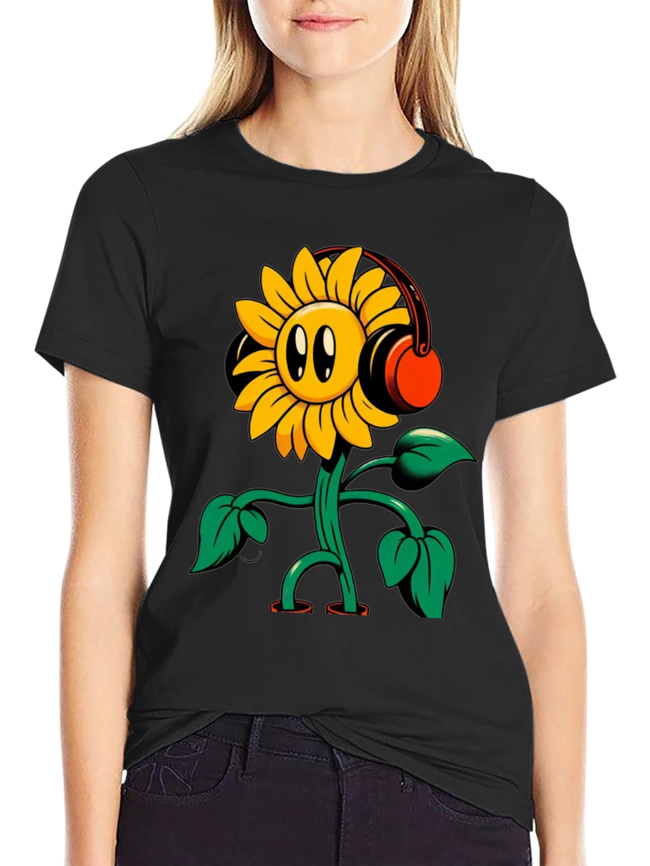 Sunflower Headphone T-Shirt