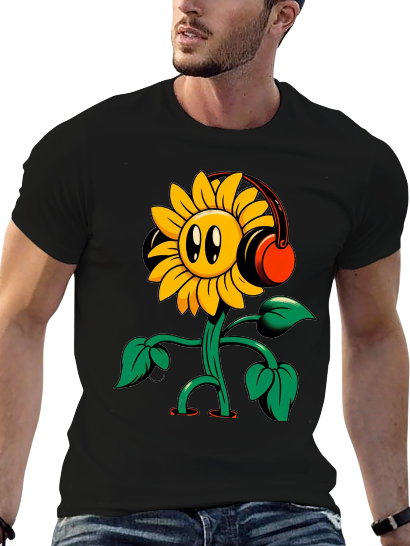Sunflower Headphone T-Shirt