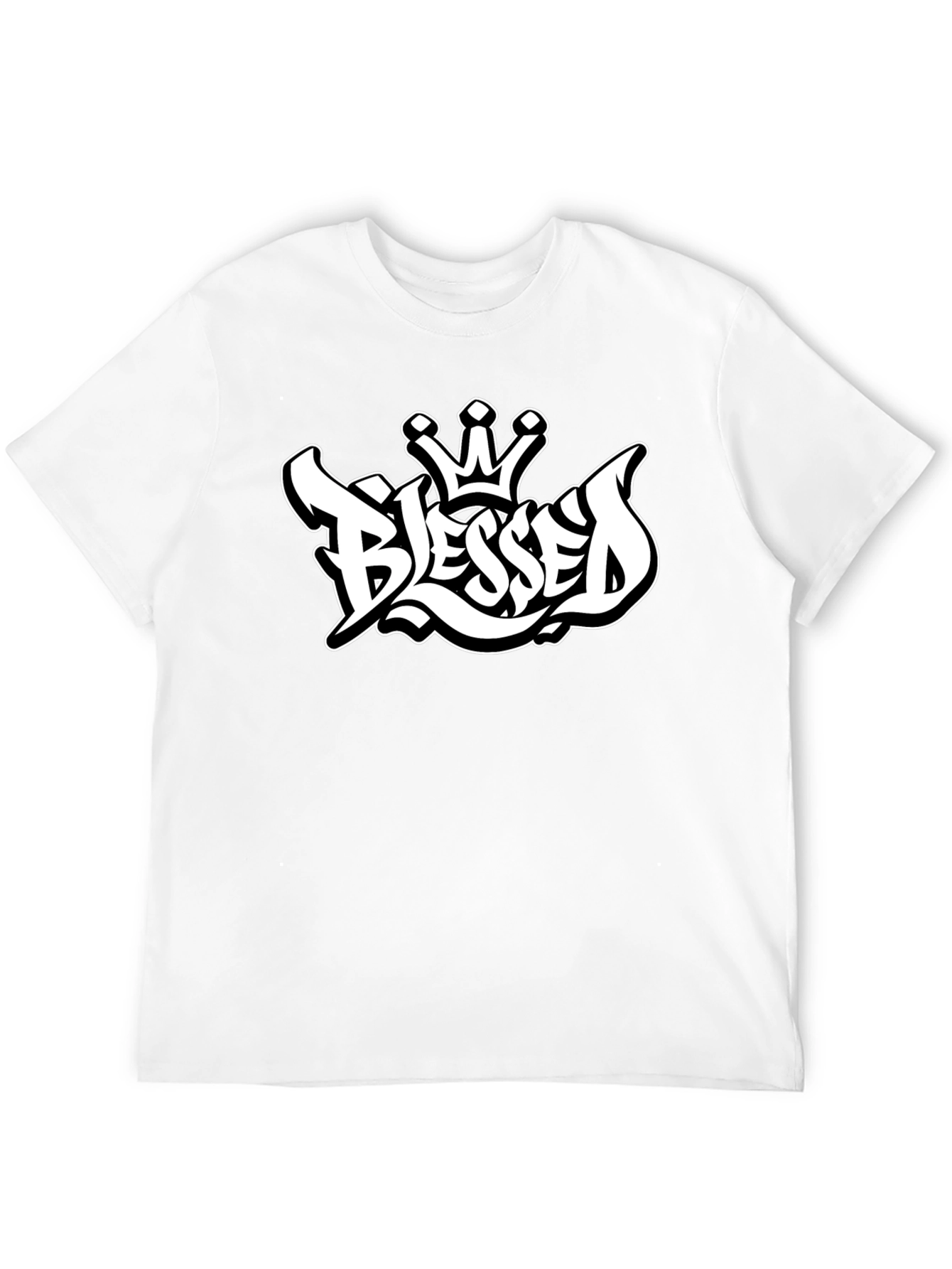 Blessed Crown Graphic Black T-Shirt