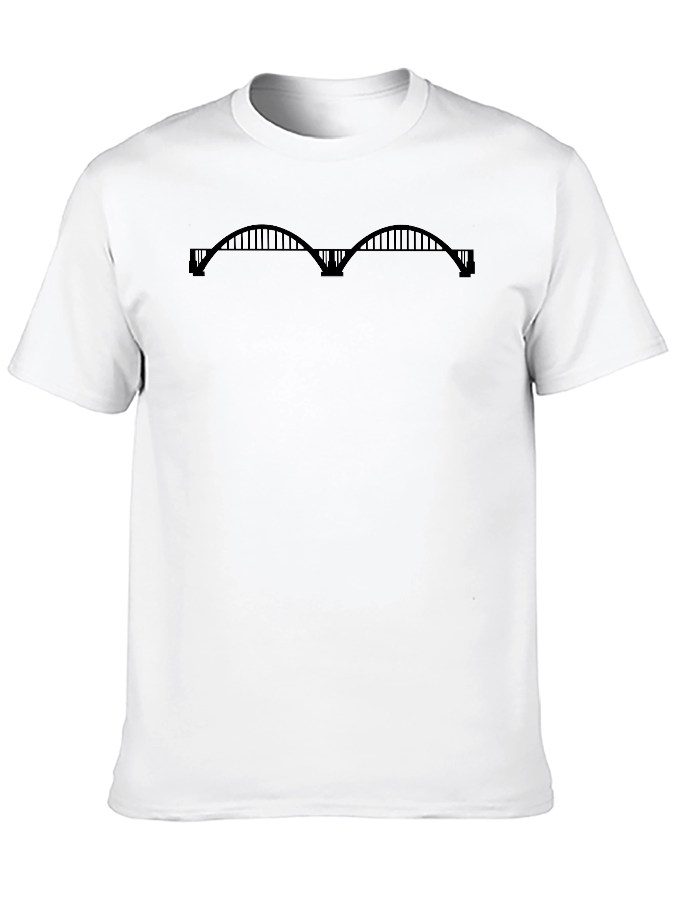 Black Bridge Silhouette Graphic Tee - Soft & Stylish