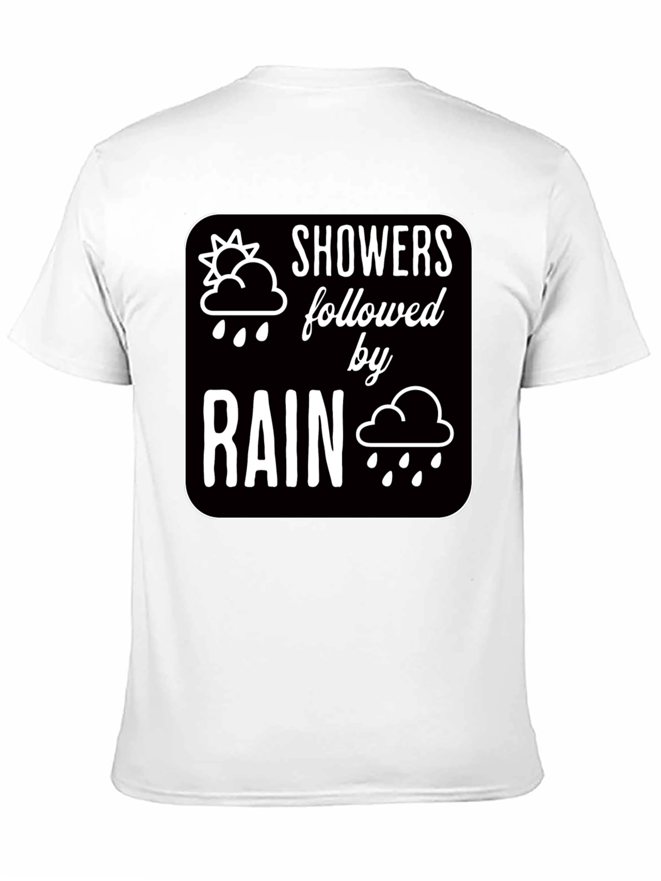 Showers Followed by Rain Graphic Black T-Shirt
