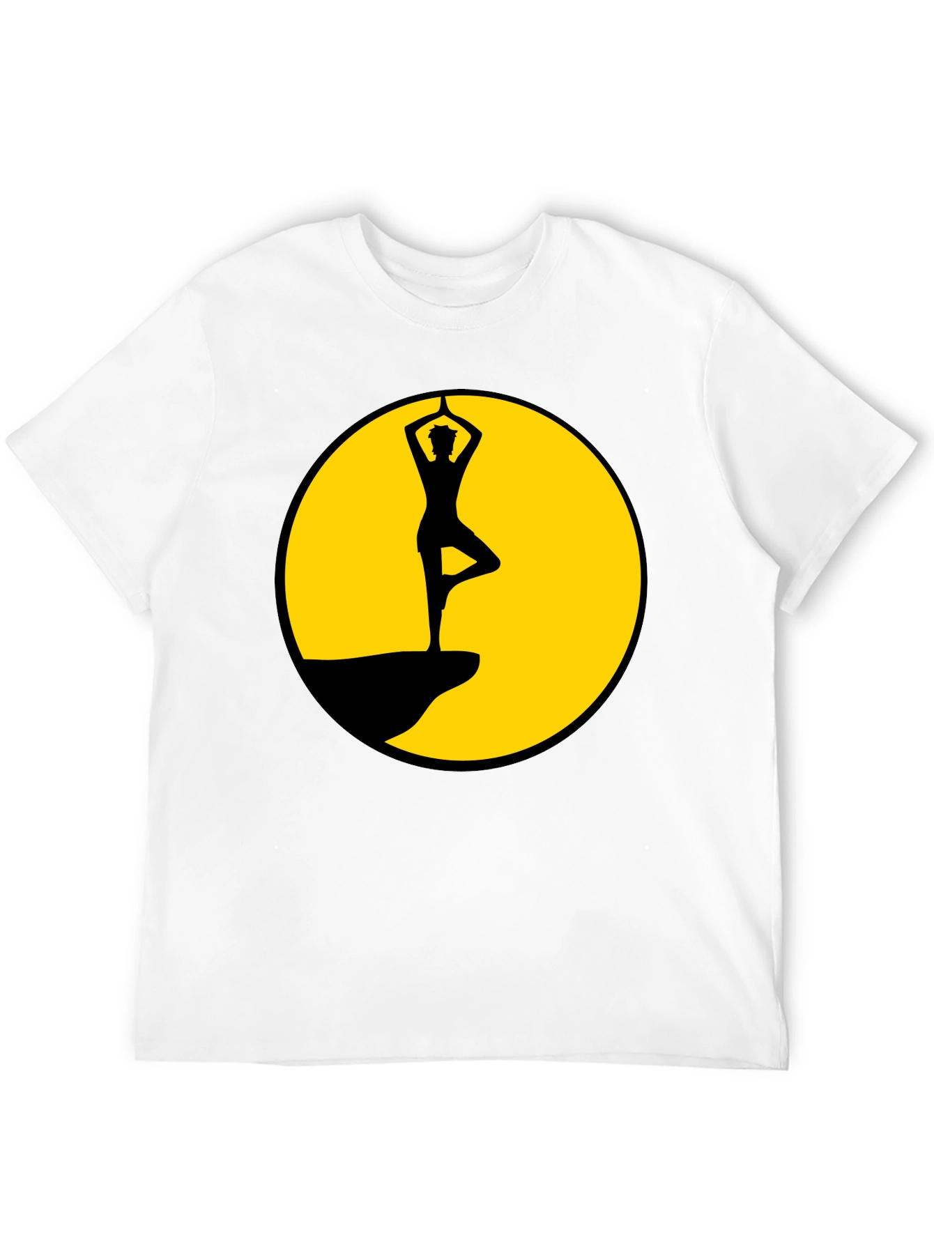 Yoga Tree Pose Black T-Shirt