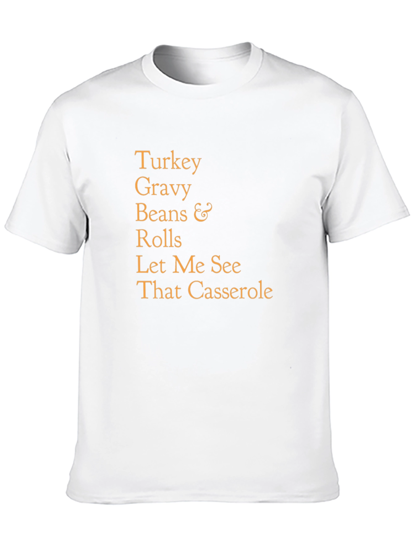 Thanksgiving Food List T-Shirt - Black