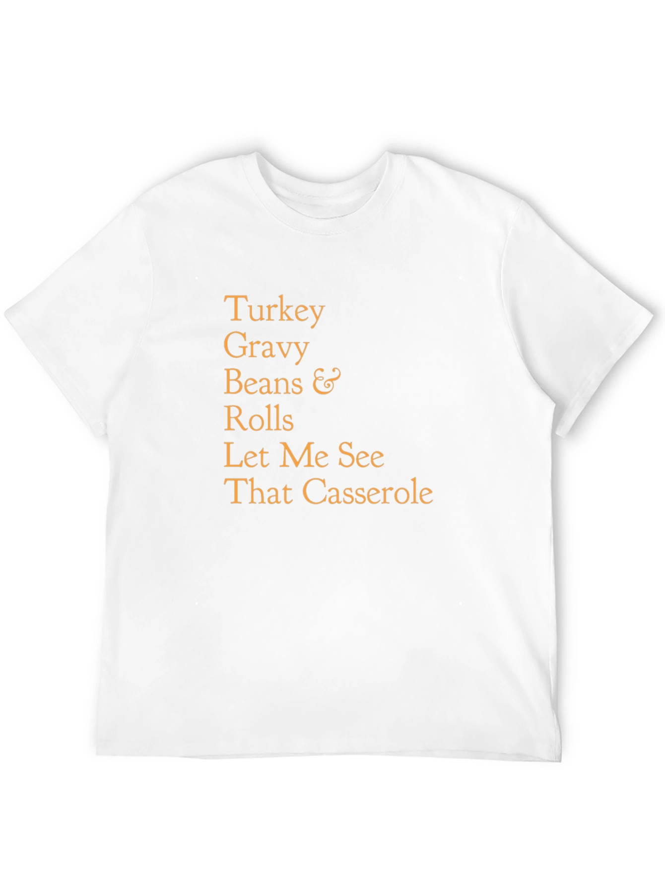 Thanksgiving Food List T-Shirt - Black
