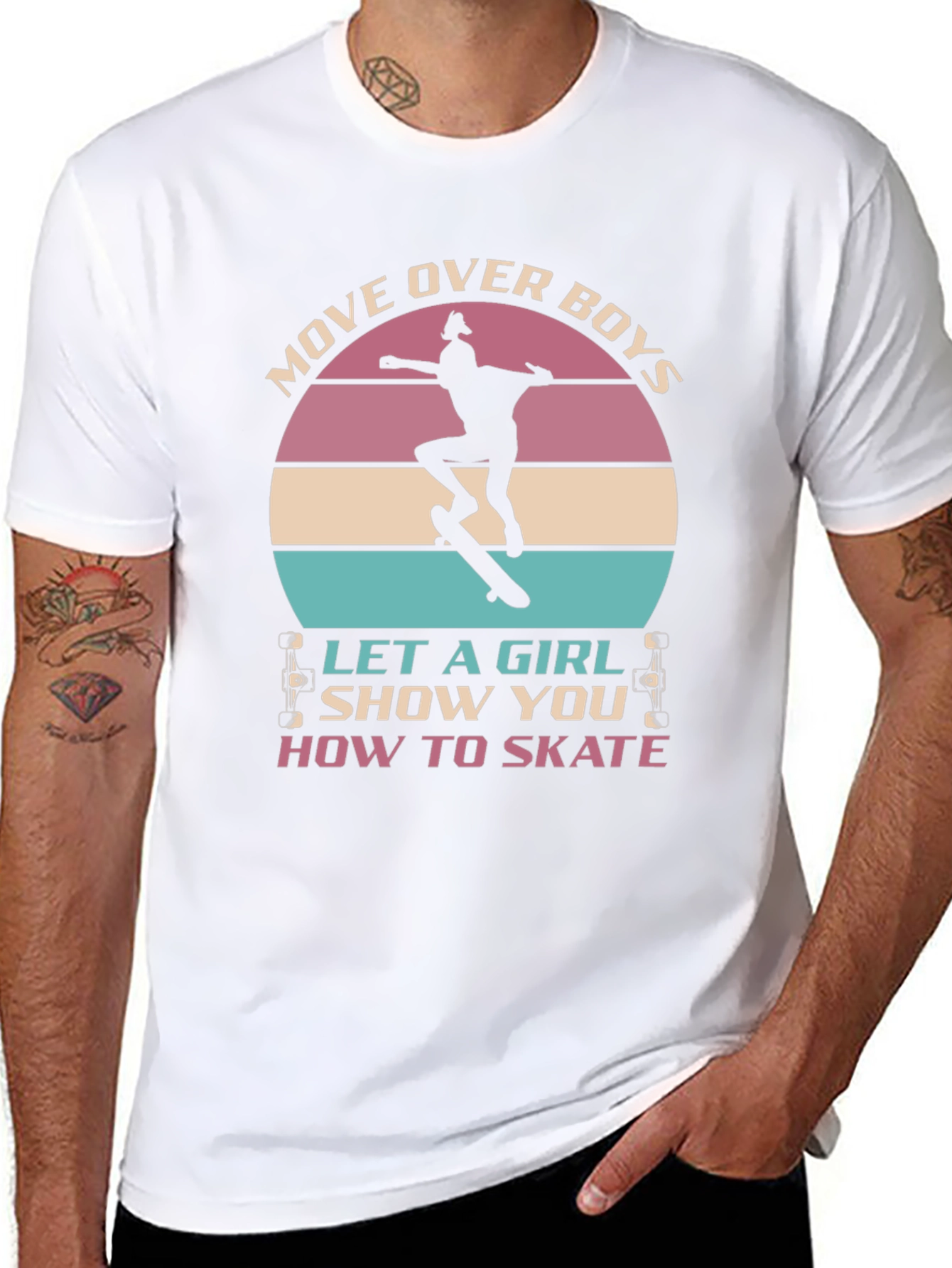 Girl Skater T-Shirt - Move Over Boys!