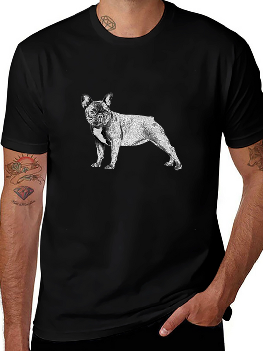French Bulldog Graphic Tee - Mens Black T-Shirt