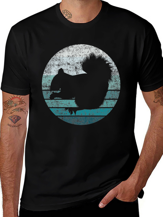 Squirrel Graphic Tee - Vintage Style