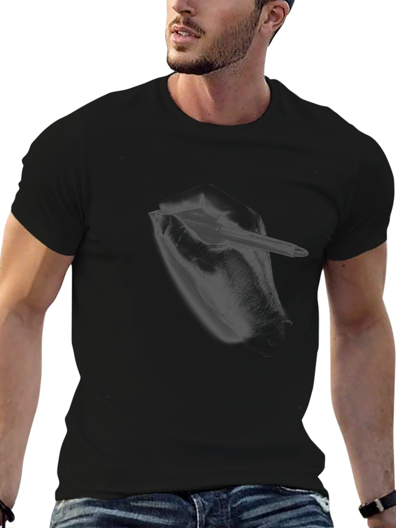 Dark Pen Hand Graphic Tee
