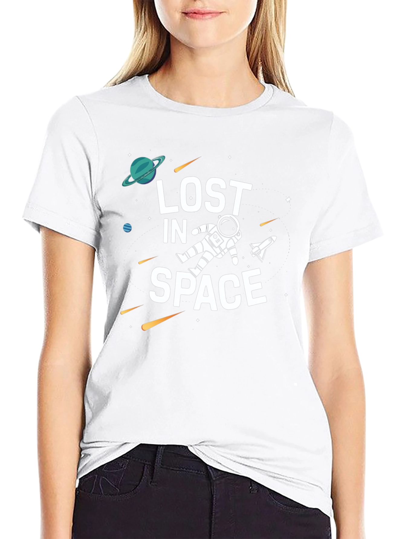 Lost in Space Graphic Black T-Shirt