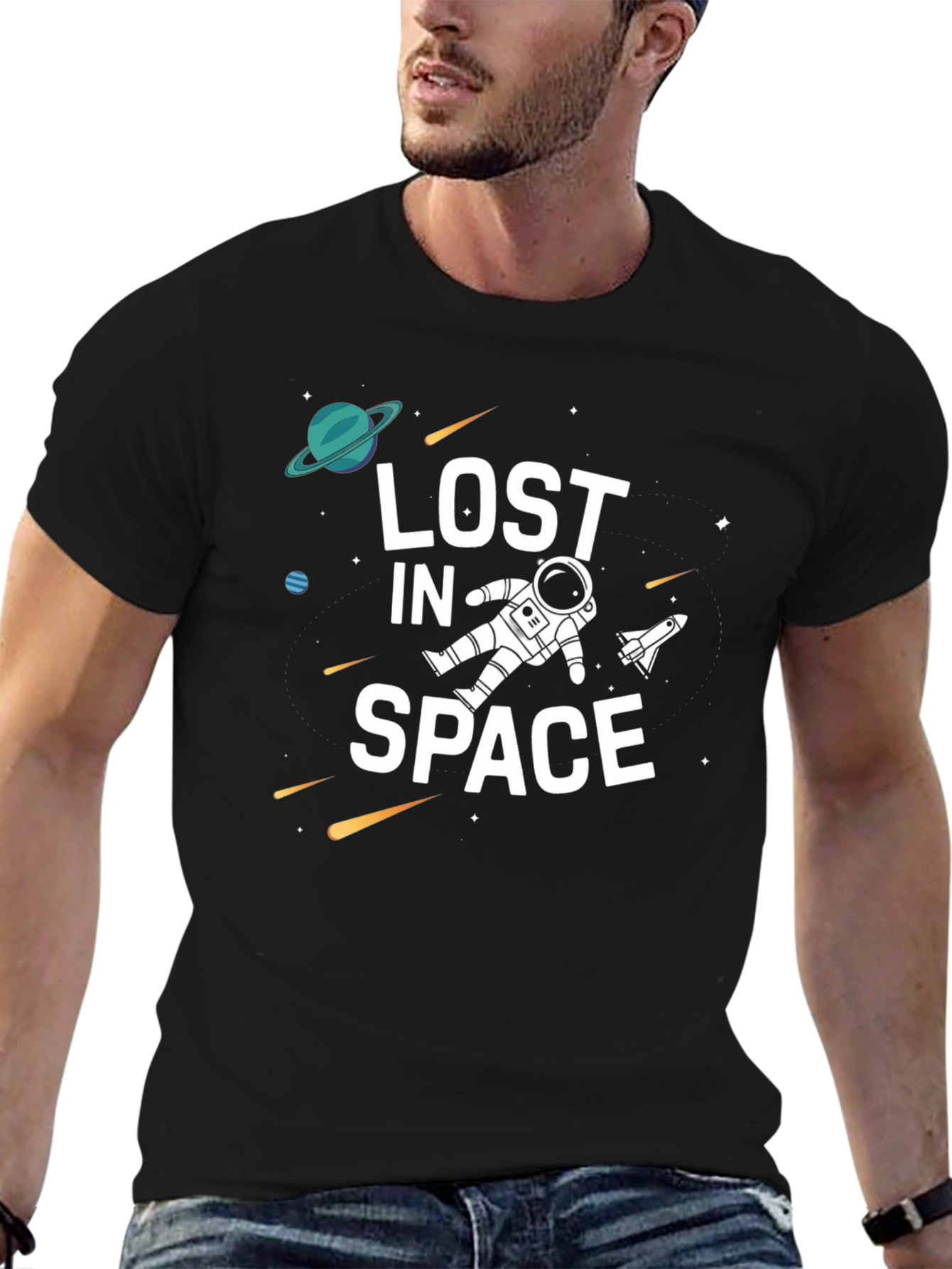 Lost in Space Graphic Black T-Shirt