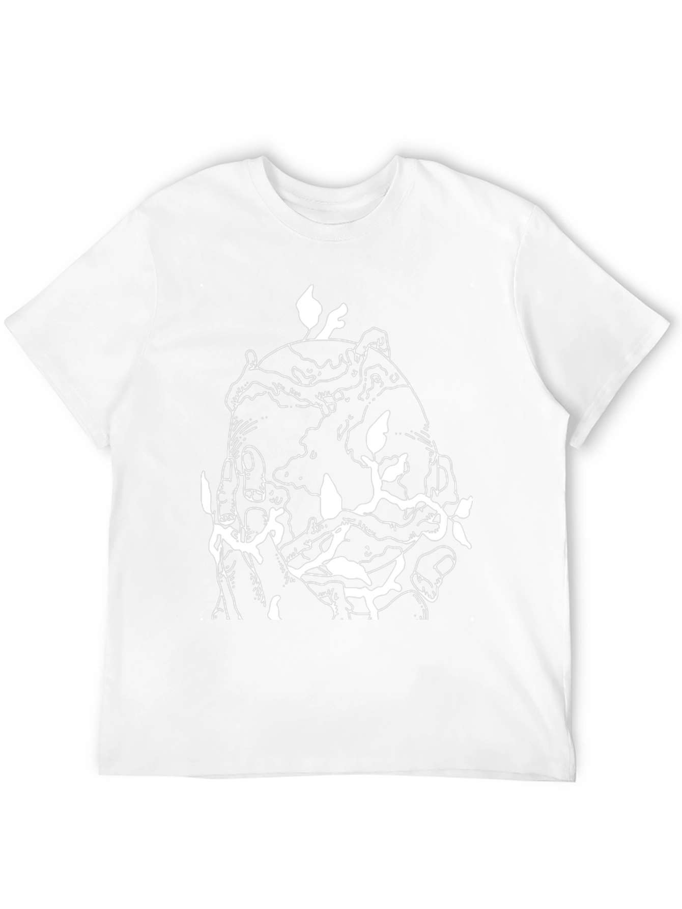 Black Graphic Tee: Earth in Hand Design