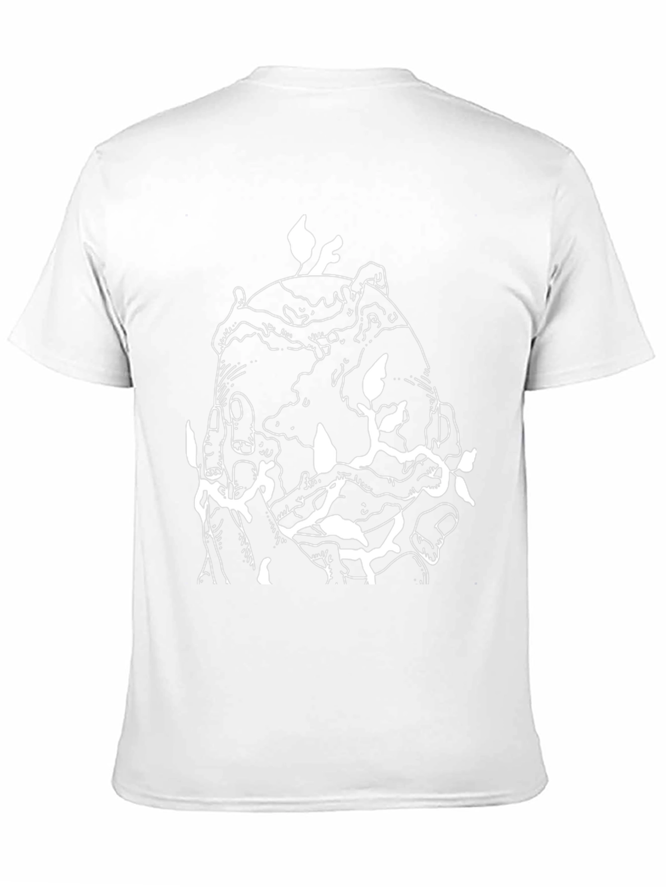 Black Graphic Tee: Earth in Hand Design