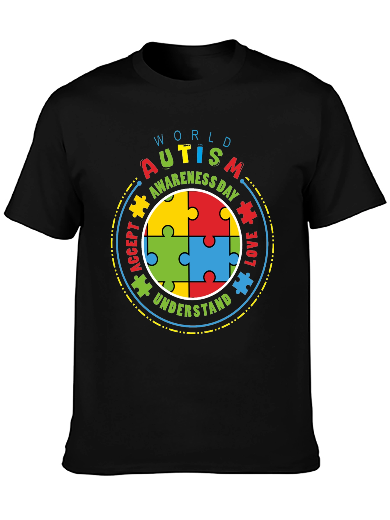 Autism Awareness T-Shirt - Puzzle Piece Design