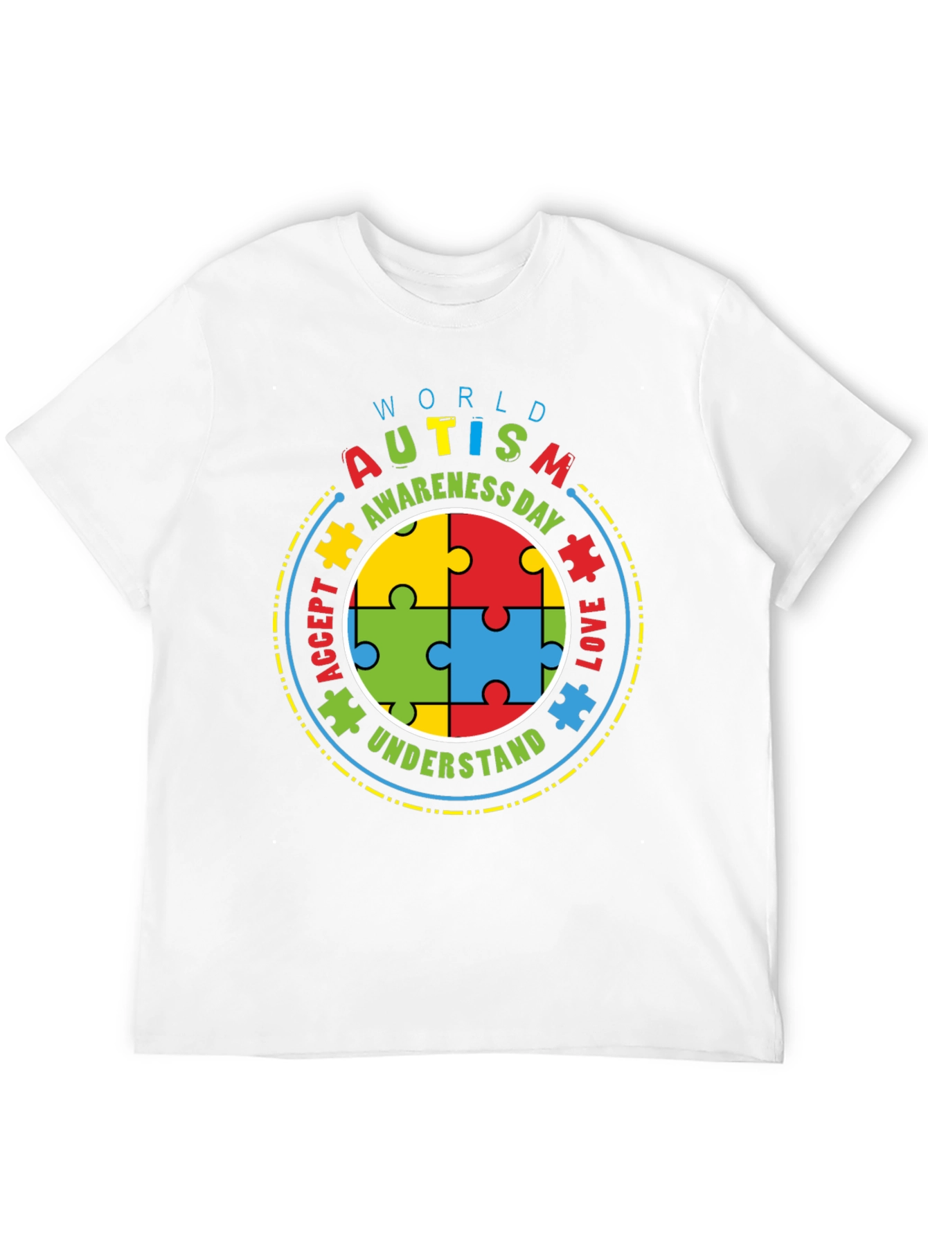 Autism Awareness T-Shirt - Puzzle Piece Design