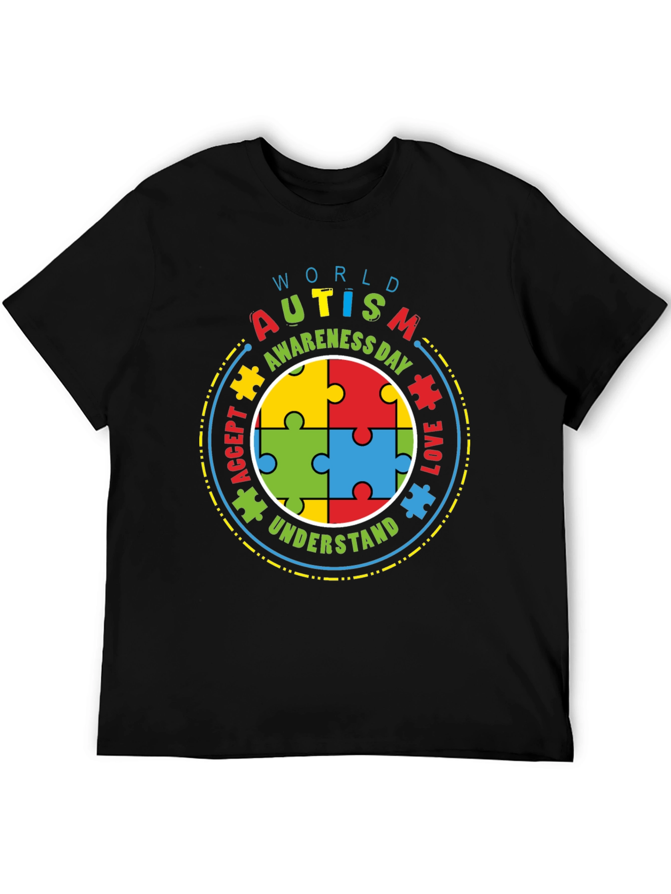 Autism Awareness T-Shirt - Puzzle Piece Design