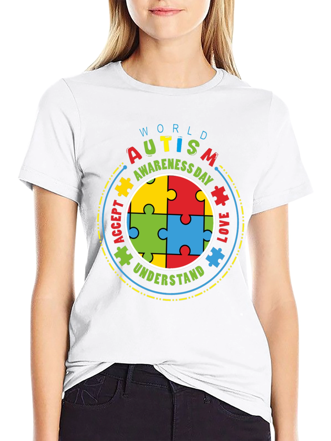 Autism Awareness T-Shirt - Puzzle Piece Design