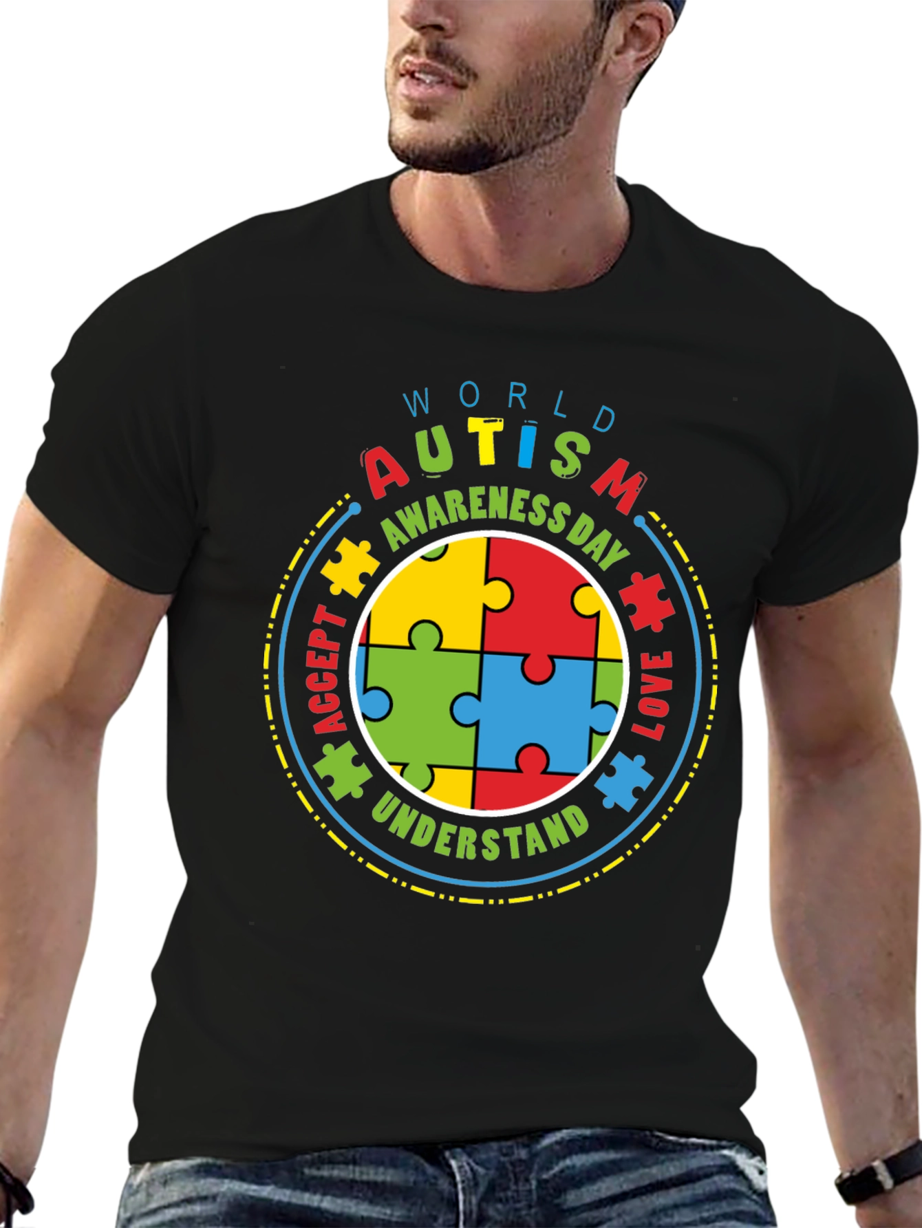 Autism Awareness T-Shirt - Puzzle Piece Design