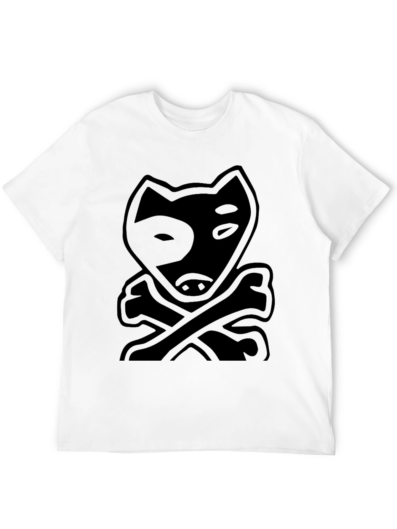 Dog Pirate Tee - Black Cotton Crew Neck T-Shirt