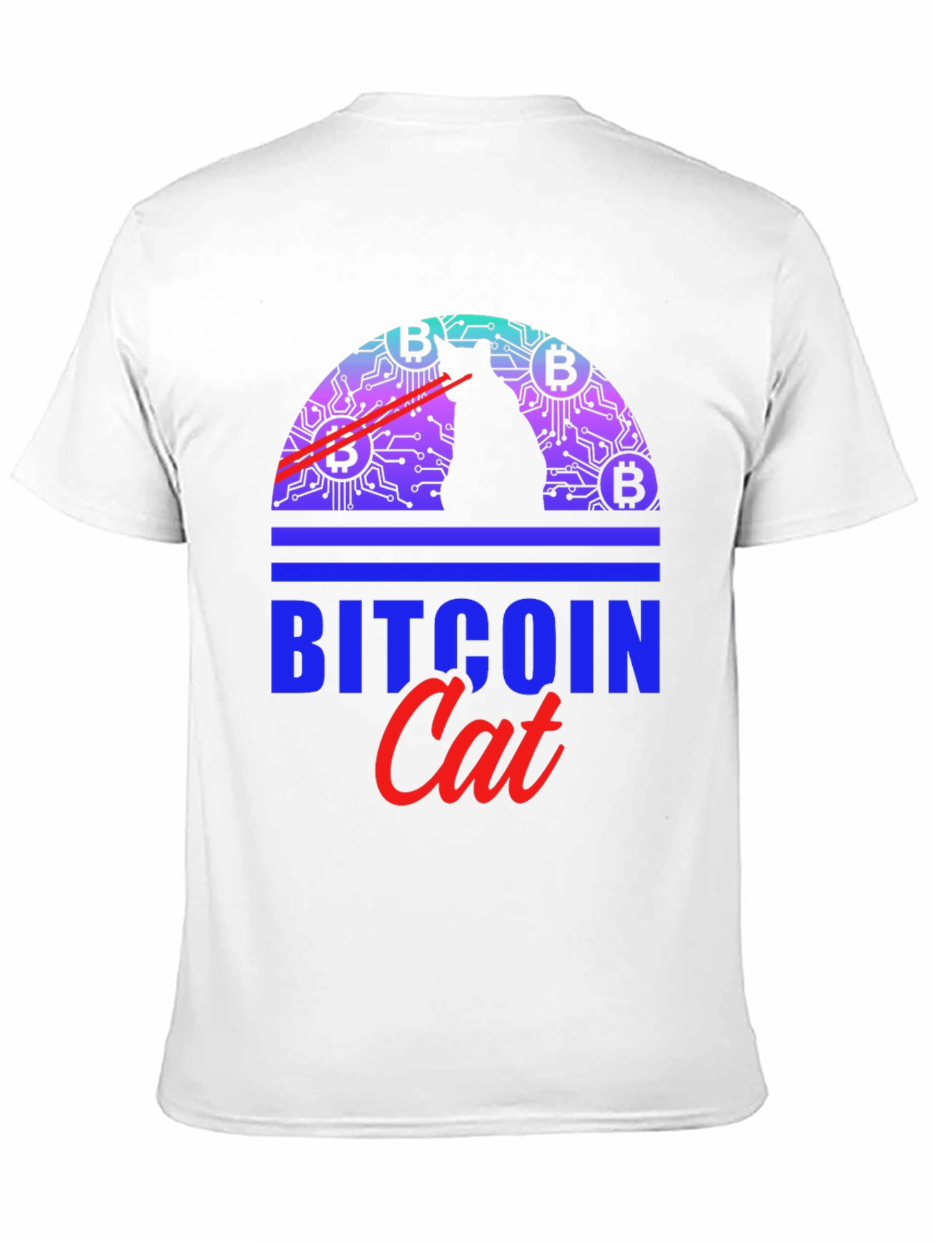 Bitcoin Cat Graphic Tee - Crypto Lover Apparel