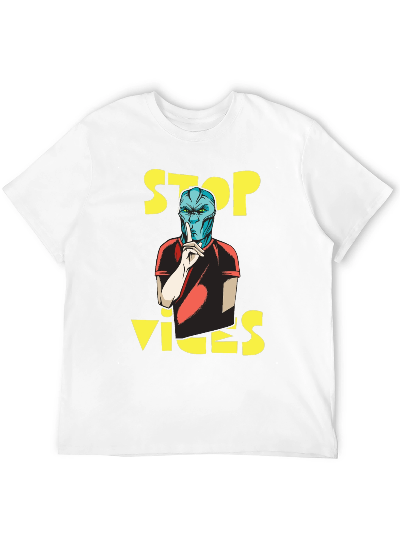 Stop Vices T-Shirt - Galaxy Guardian Design