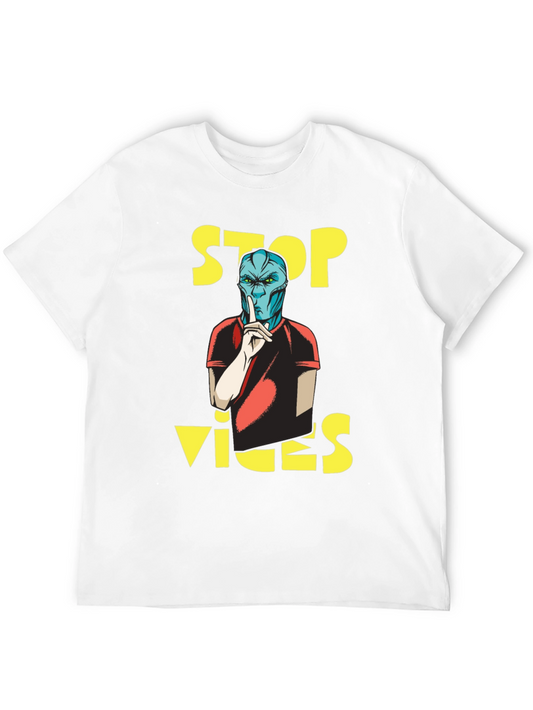 Stop Vices T-Shirt - Galaxy Guardian Design