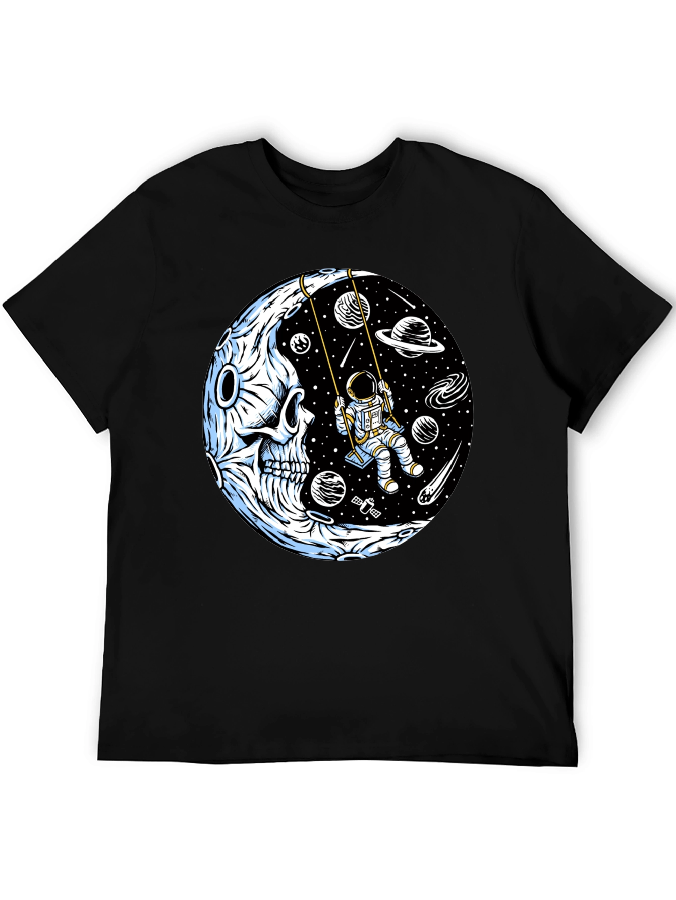 Astronaut on Moon Skull Graphic Tee