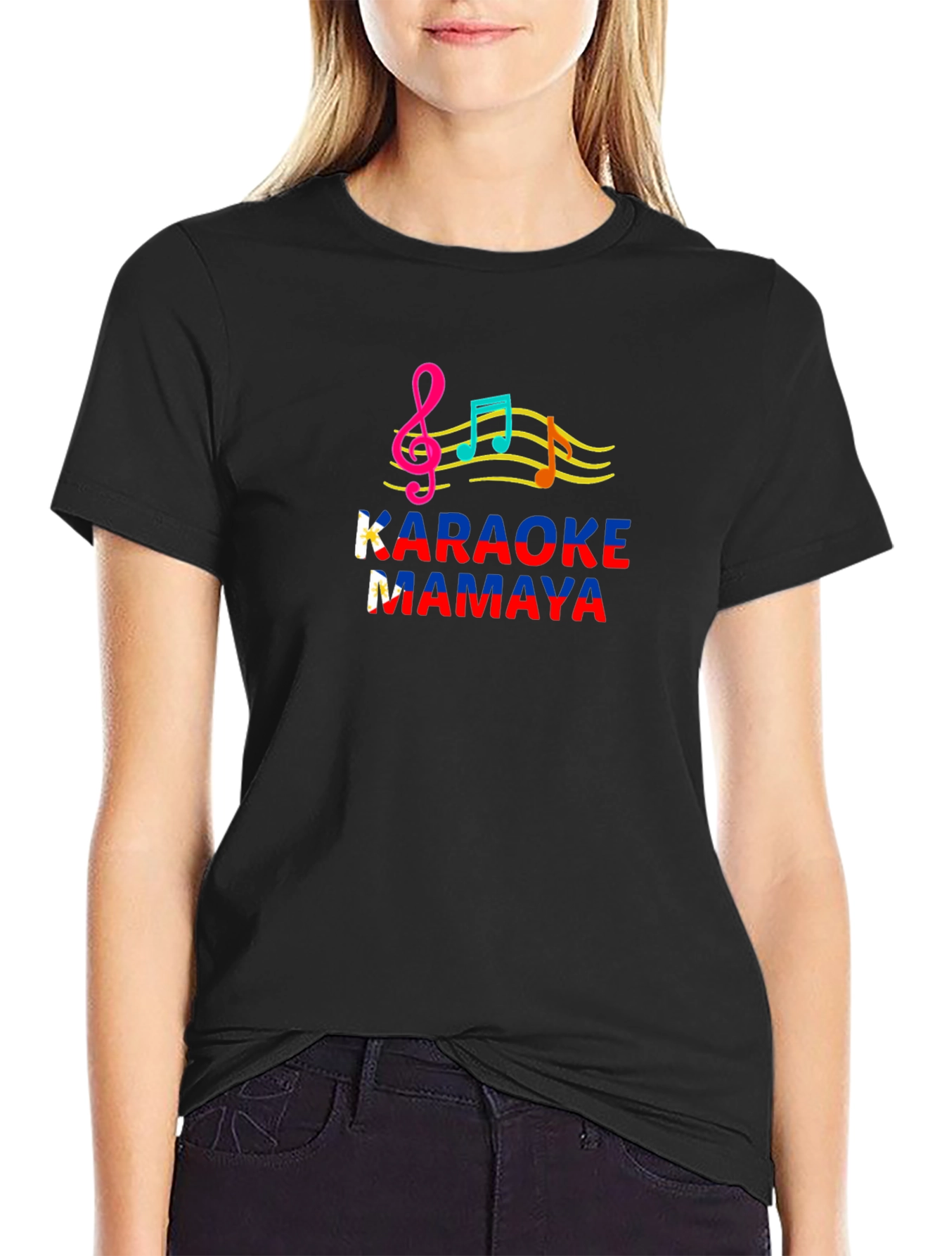 Karaoke Mamaya Black Graphic Tee
