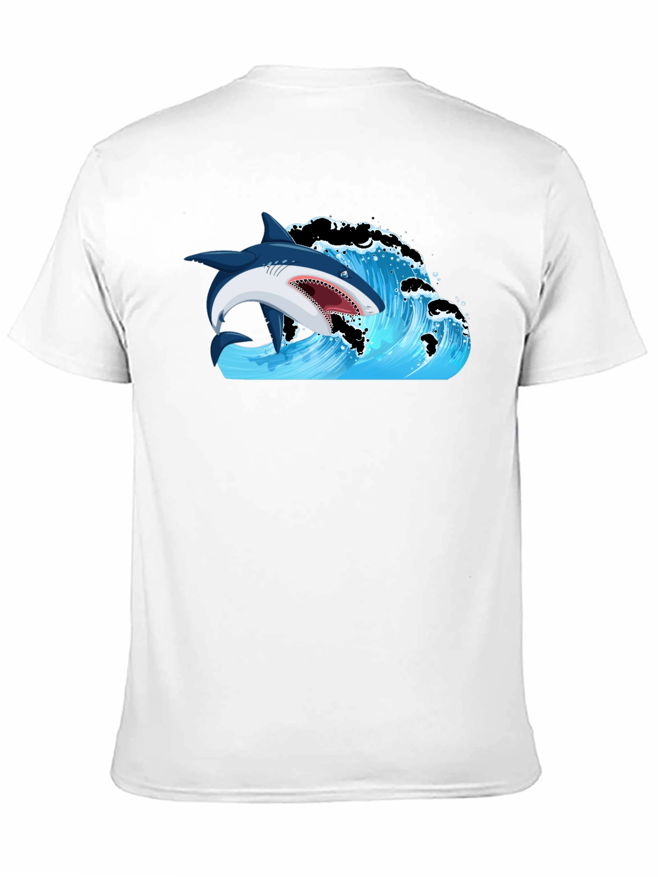 Shark Wave Graphic Print T-Shirt
