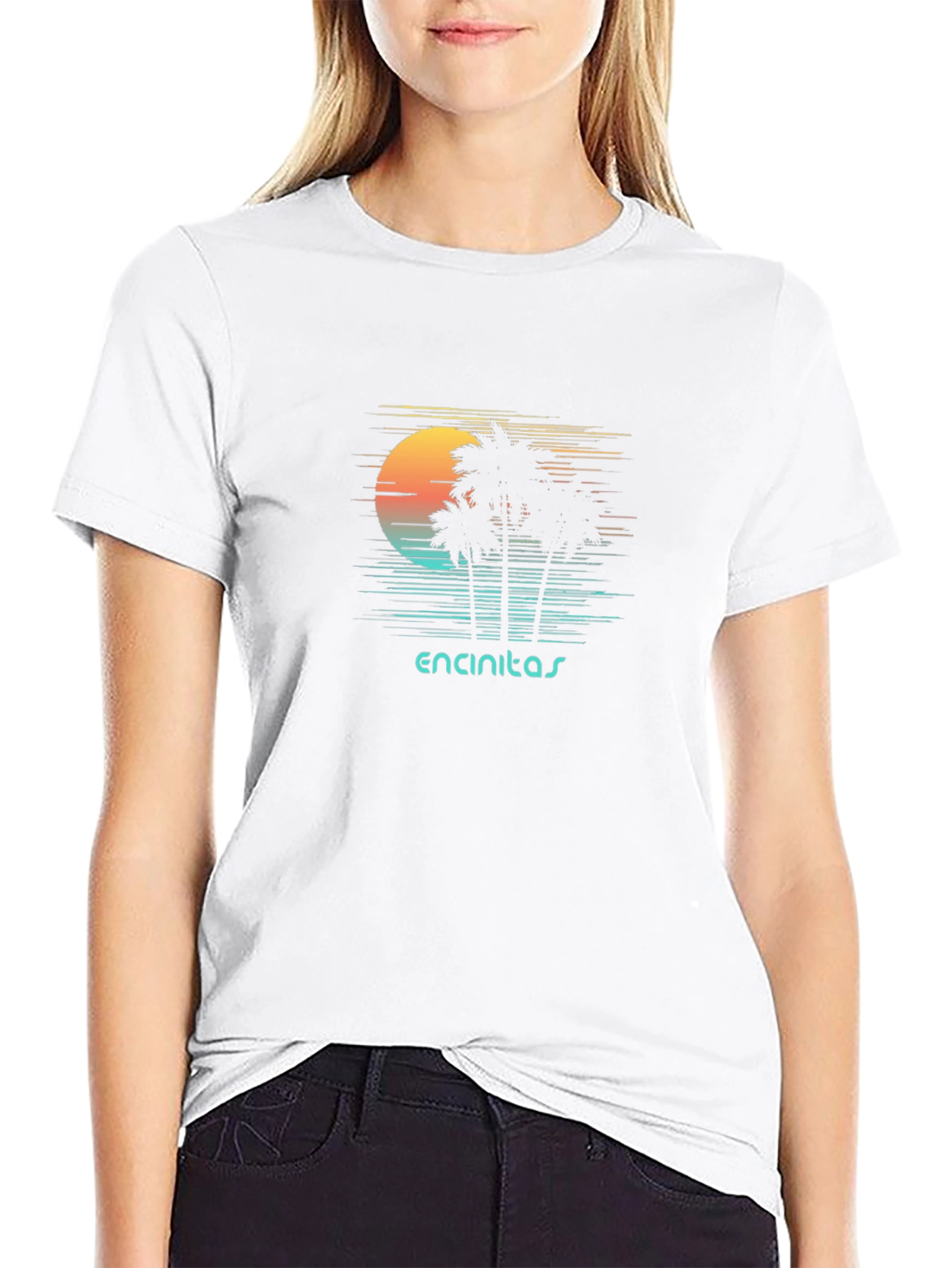 Encinitas Palm Sunset Graphic T-Shirt