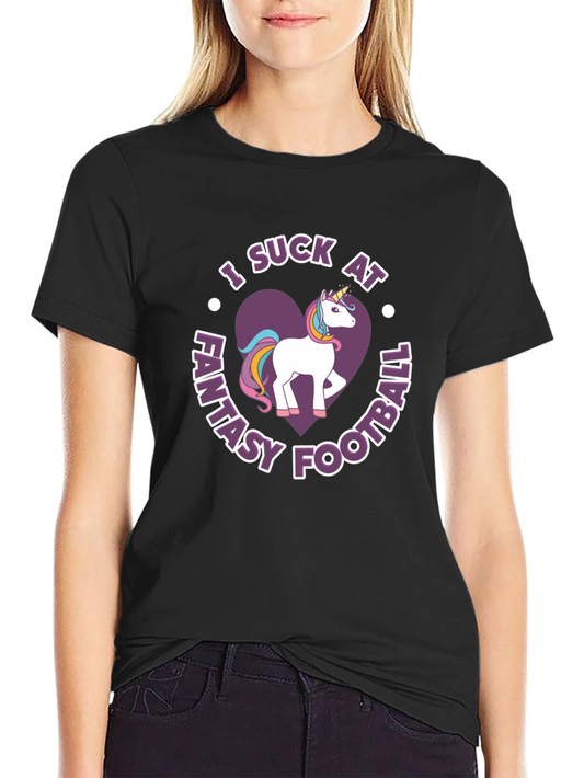 Funny I Suck at Fantasy Football Unicorn T-Shirt