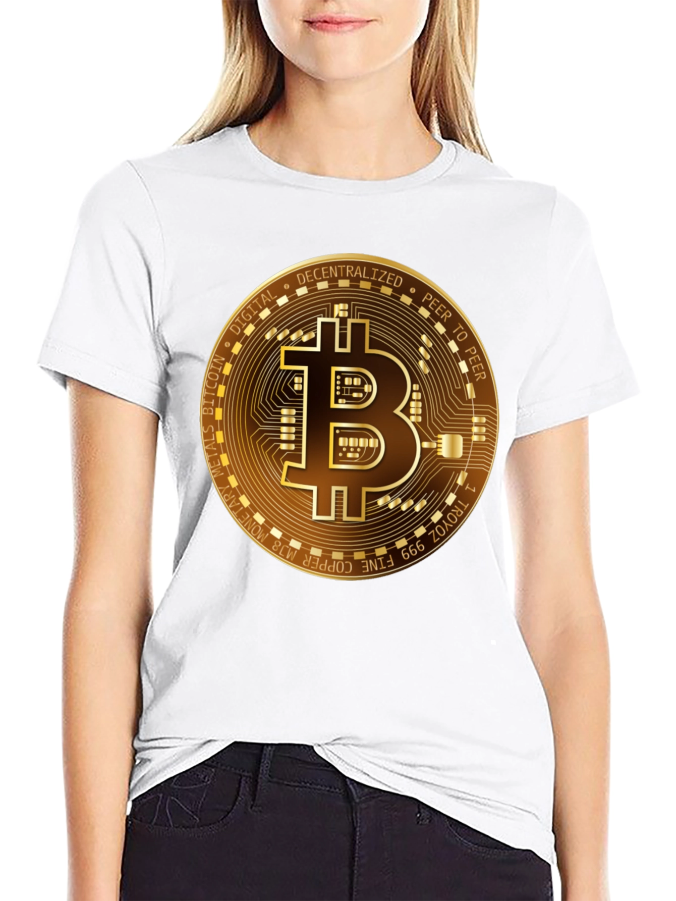 Bitcoin Gold Graphic Tee - Decentralized Digital Currency T-Shirt