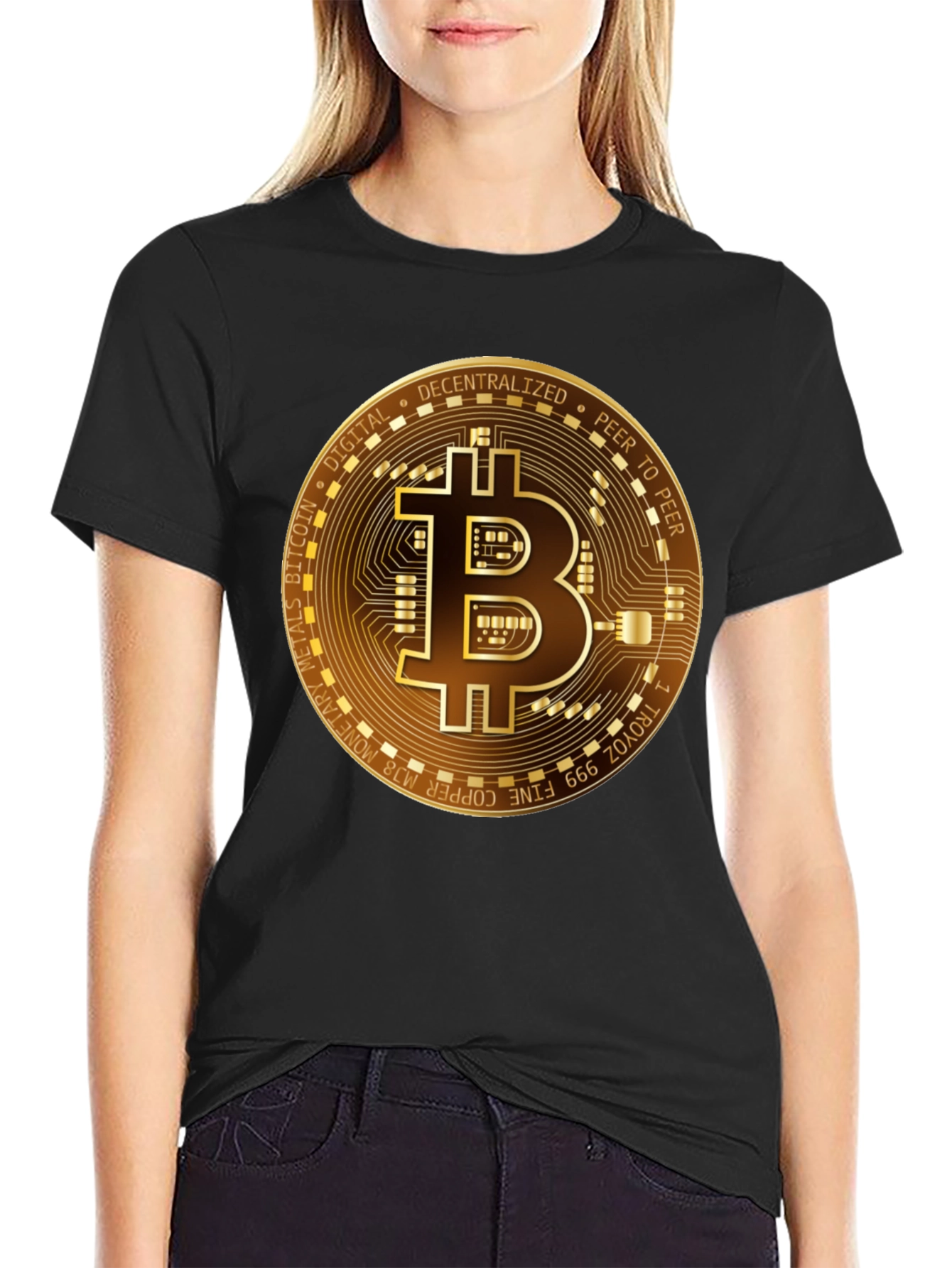 Bitcoin Gold Graphic Tee - Decentralized Digital Currency T-Shirt