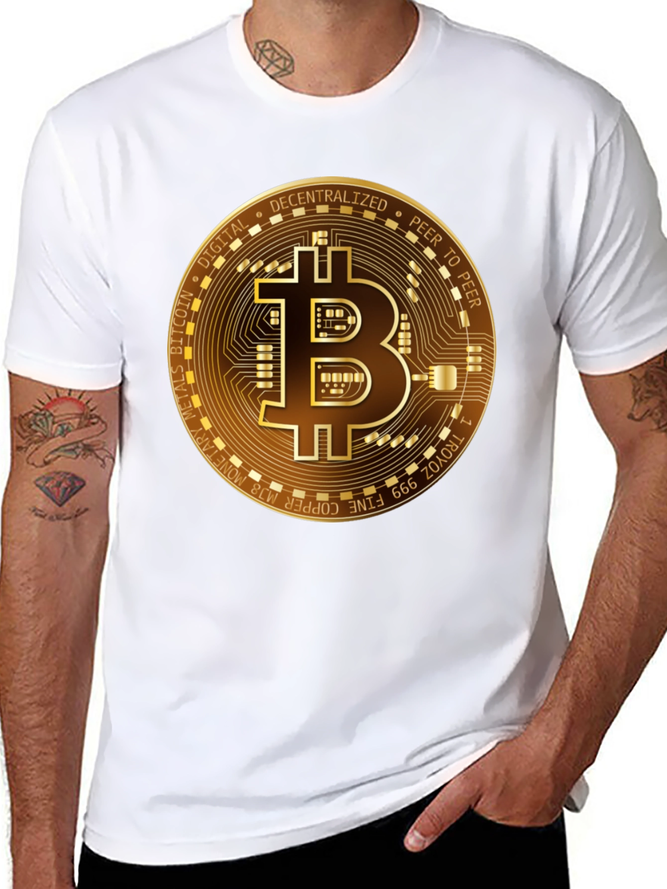 Bitcoin Gold Graphic Tee - Decentralized Digital Currency T-Shirt