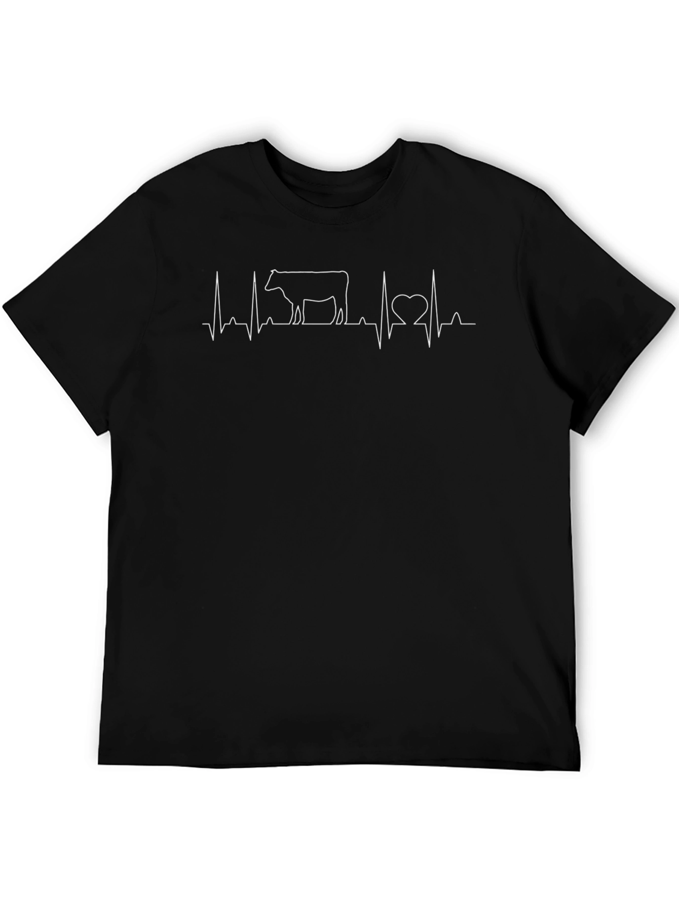 Cow Heartbeat T-Shirt - Farm Animal Lover Tee