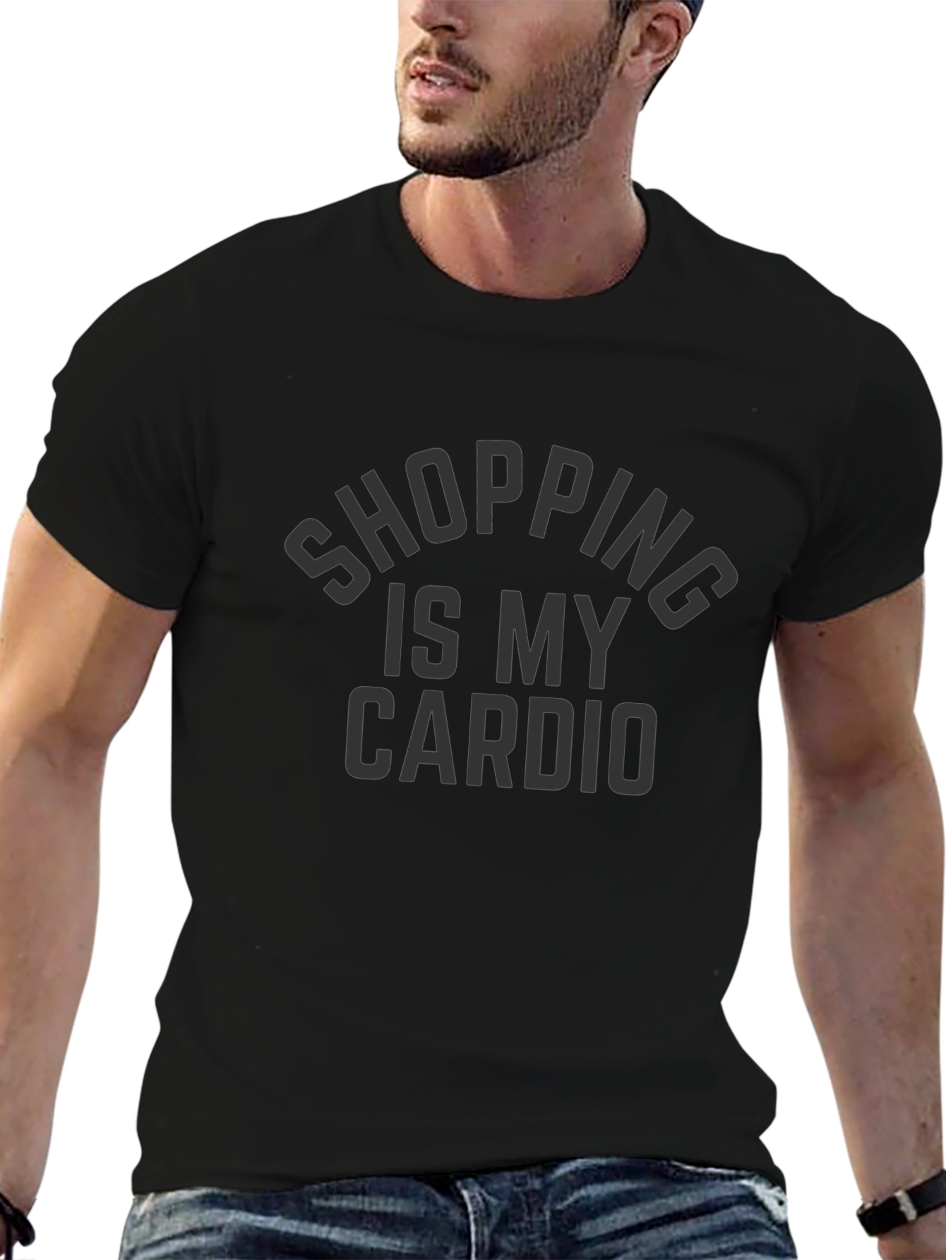 Shopping Is My Cardio Black T-Shirt
