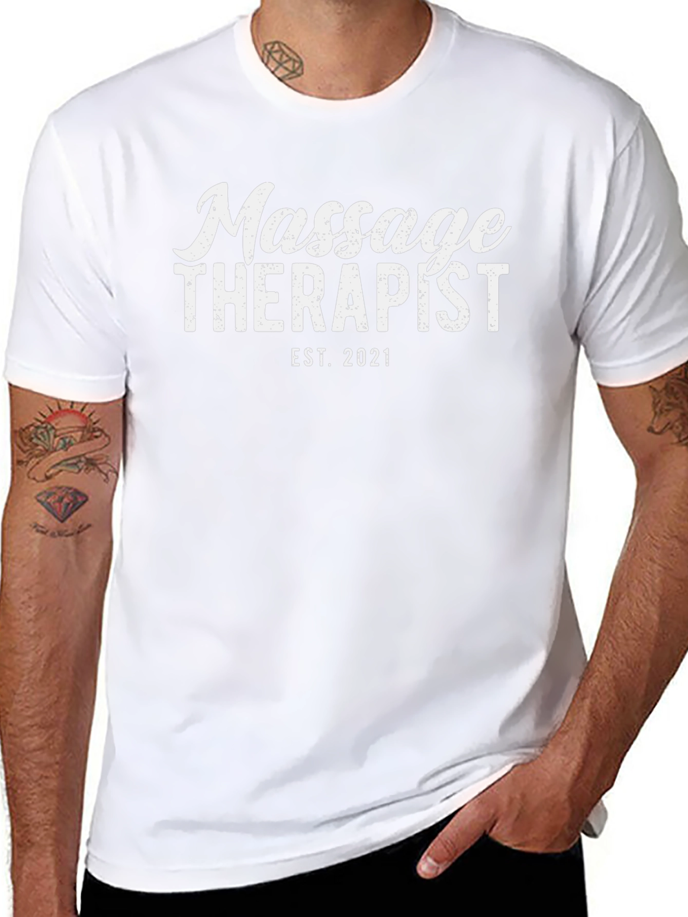 Massage Therapist Est. 2021 Black T-Shirt