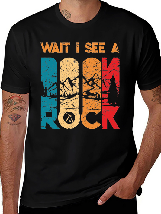 Wait I See a Rock T-Shirt - Vintage Geology Design