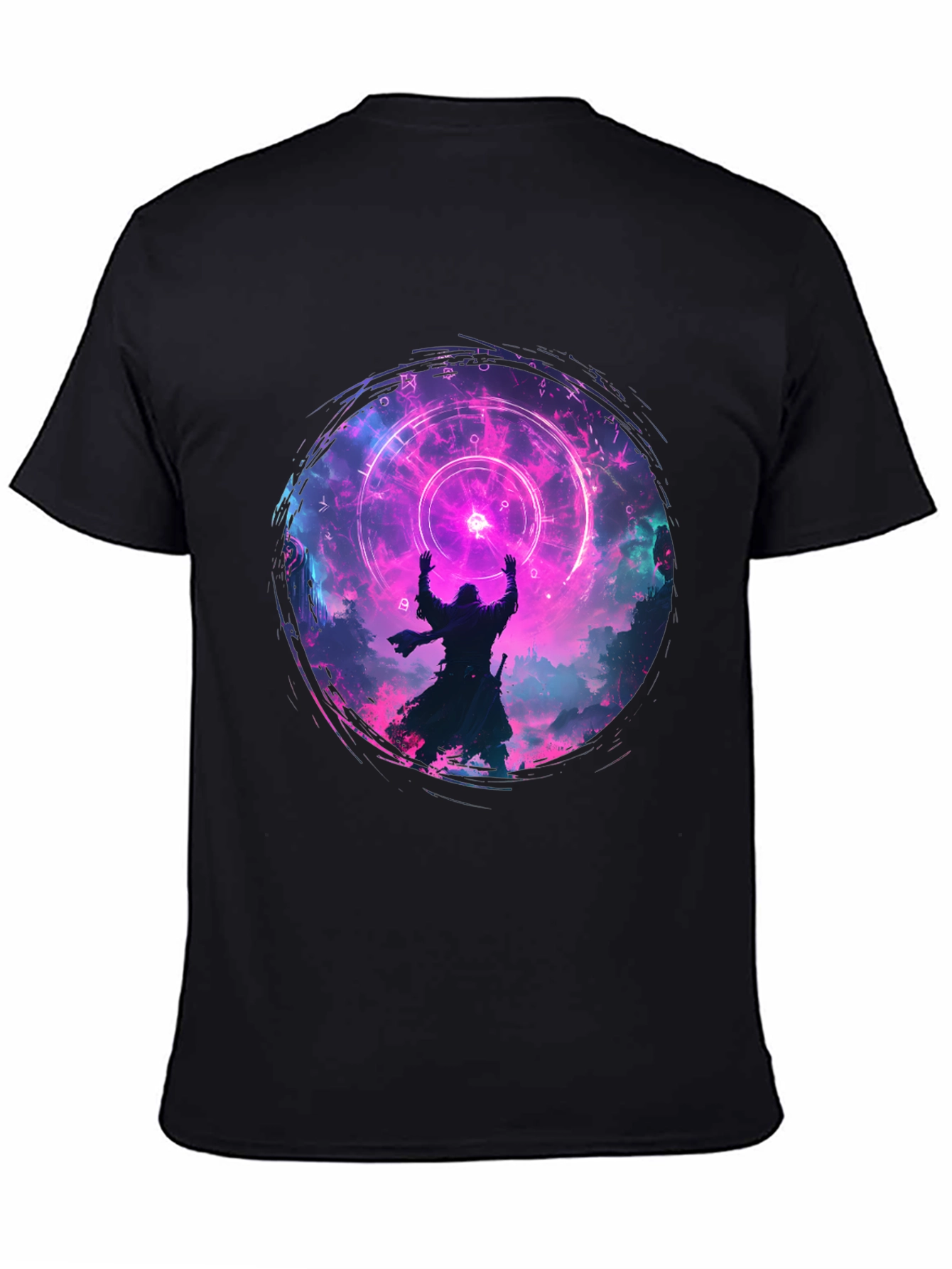 Mystic Circle Graphic Black T-Shirt