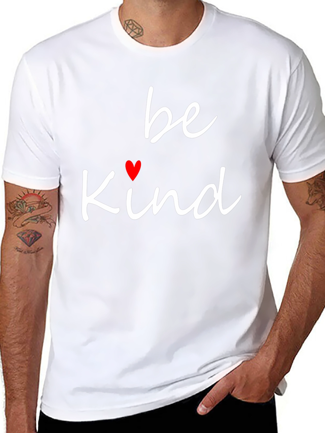 Be Kind T-Shirt - Heart Graphic - Casual Wear
