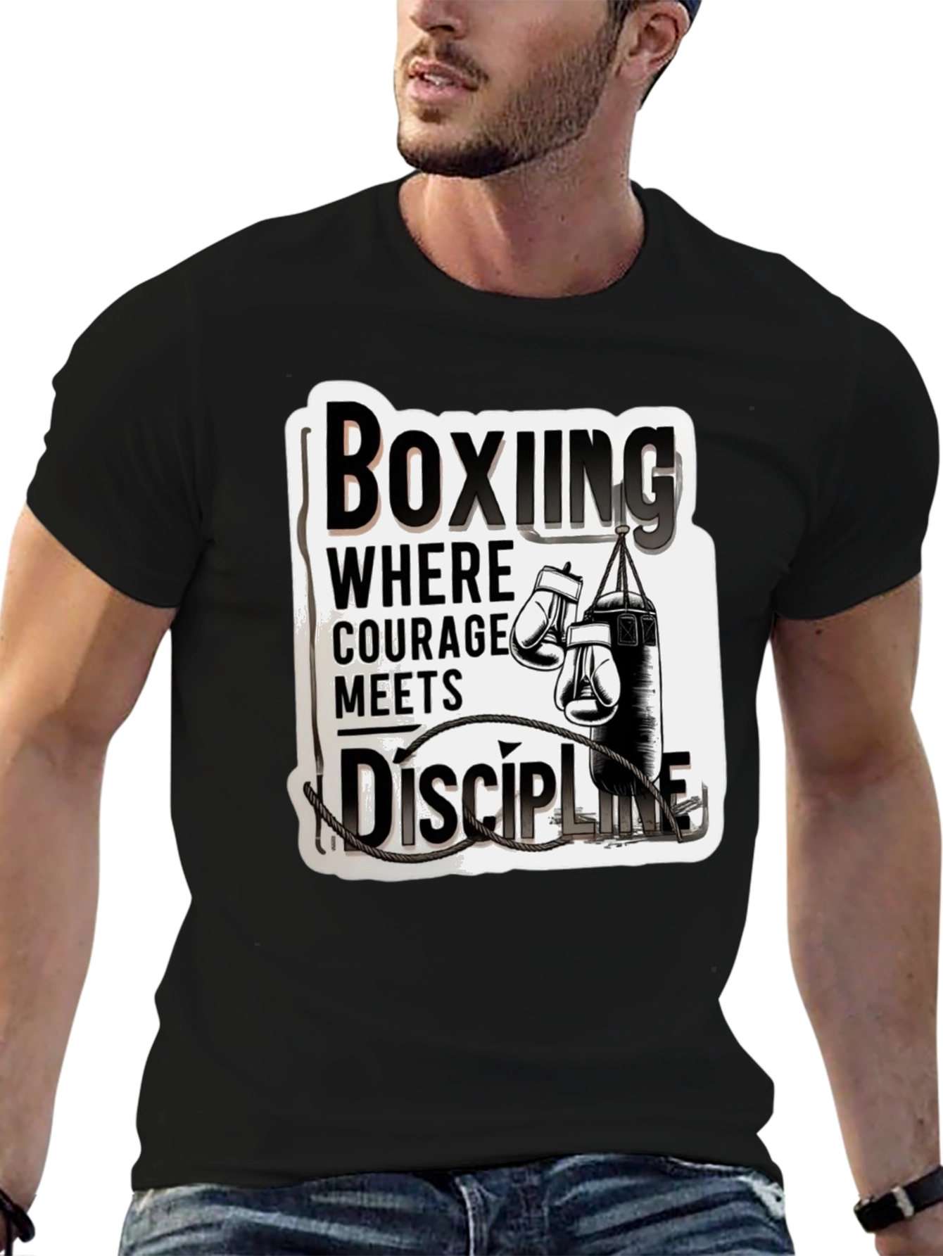 Boxing Courage Meets Discipline T-Shirt