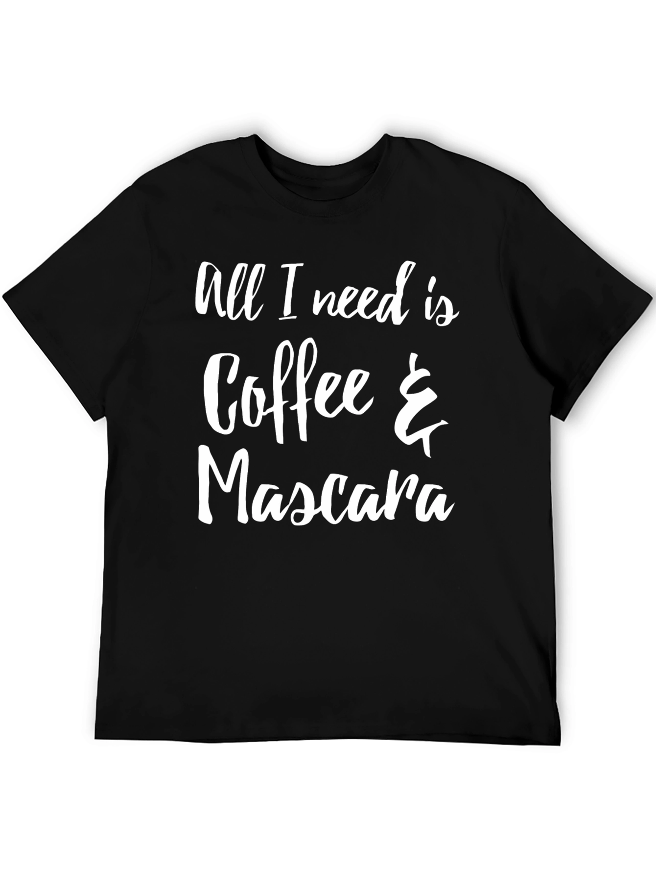 Coffee & Mascara Graphic Tee - Trendy Womens T-Shirt