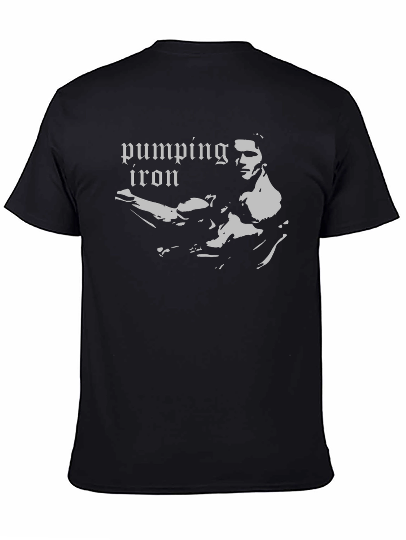 Pumping Iron Black Graphic Tee - Bodybuilding Fan Apparel